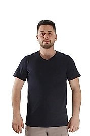 Siyah V Yaka Tişört