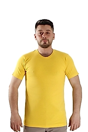 Sarı Sıfır Yaka Tişört