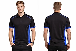 Siyah Mavi Çizgili Polo Yaka Tişört