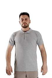 Gri Polo Yaka Tişört