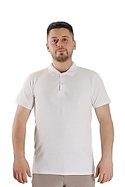 Beyaz Polo Yaka Tişört
